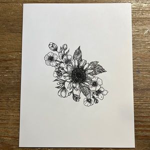 Floral Drawing (handmade)